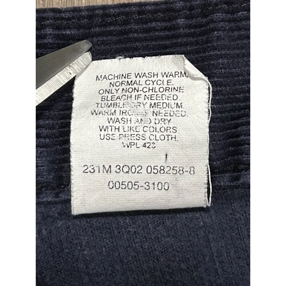 Levi’s 505 Y2K Corduroy Pants 38x32 Men’s Navy Blue Straight